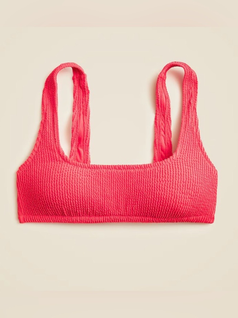 J. Crew Scrunchie squareneck bikini top